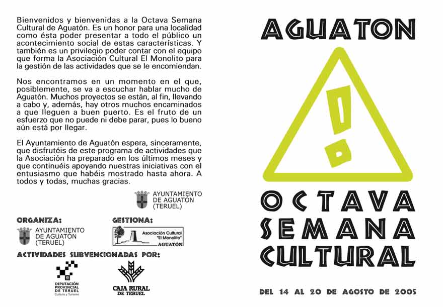 La octava Semana Cultural de Aguatón se dedica al vino